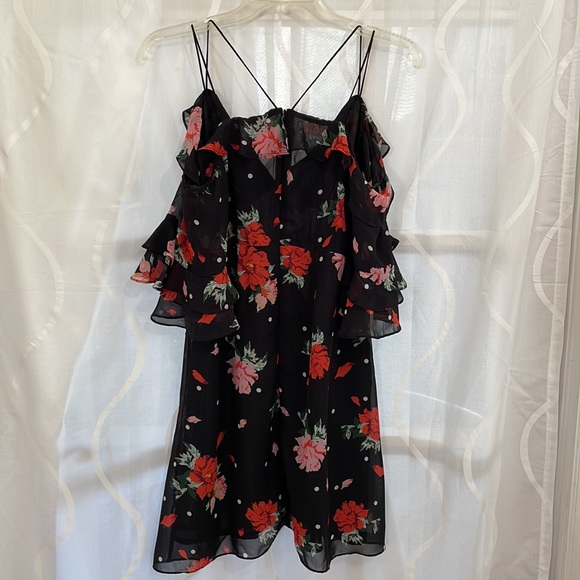 Essue Brand Jr’s Black floral Dress, Large - Picture 4 of 5